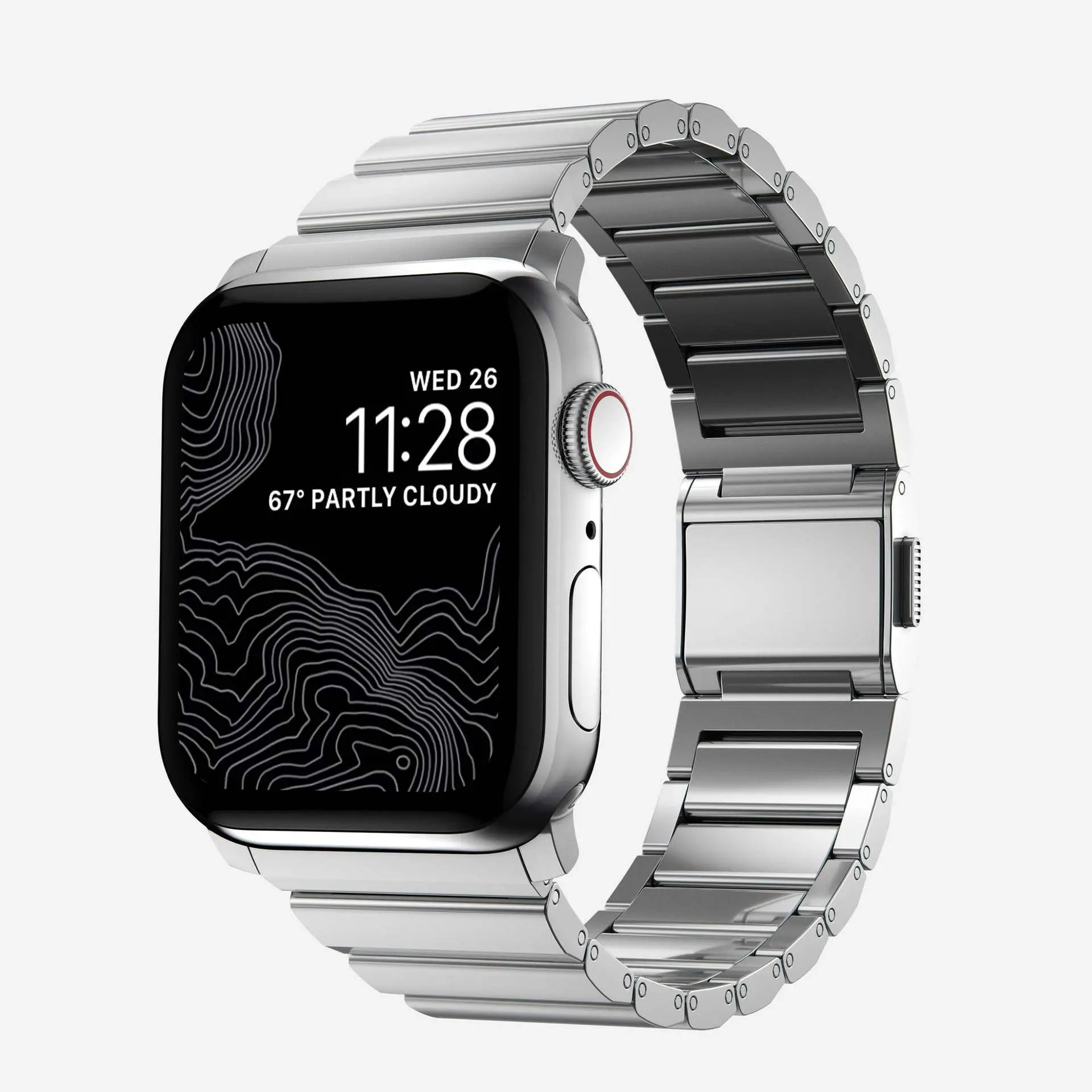 Premium Stainless Steel & Titanium Steel Magnetic Buckle Watch Strap compatible with Apple Watch, 44/45/46/49mm Multi-Size, Corrosion-Resistant, Durable, Comfortable-Fit Stylish Tech Accessories for Watches, Men's Wearable Accessories