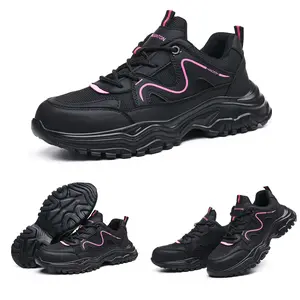 Women's Work Safety Shoes with Steel Toe Kevlar Anti-Smash Anti-Penetration Soft Air Cushion Sole Lightweight Breathable Upper Ideal for Professionals Worker Closed nurse shoes Footwear nurse shoes