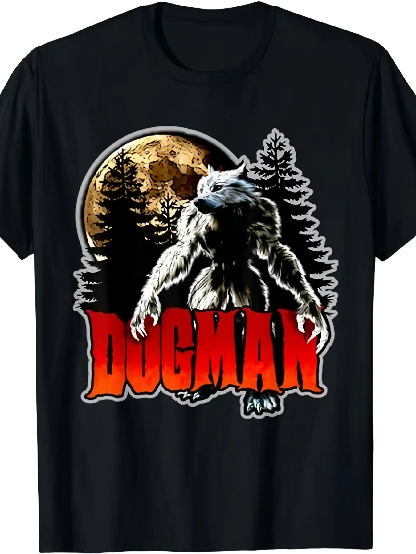 NEW LIMITED Dogman America'S Werewolf Monster Cryp unisex soft cotton short sleeve t shirt, vintage graphic casual tee for men women teens, perfect birthday holiday gift for camping travel gym daily street  wear