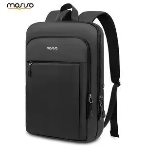 MOSISO Slim Laptop Backpack for Men Women 15.6-17.3 Inch – Lightweight Waterproof Computer Bag with Luggage Strap, Compact Work Business College School Daypack, Casual Travel Backpack Fits Dell HP Lenovo MacBook – Commute & Office