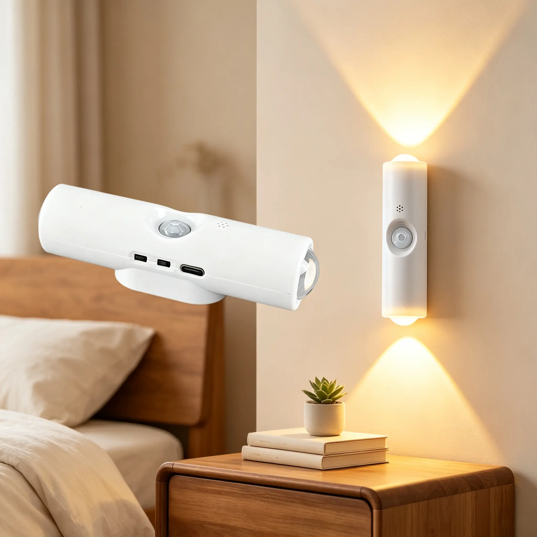 Motion sensor night light, wireless wall sconce, rechargeable wall light, magnetic LED lamp, stair sensor light, bedroom wall light, up-and-down wall lamp, hallway night light, human sensor light, dual-color night light, warm white/cool white wall light