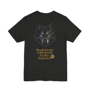 Reforged Wolf Kintsugi Tee — "The Gold Isn't There to Hide the Break"