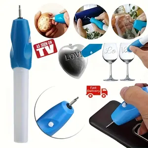 Wireless Mini Electric Engraving Pen, Precision Carving Tool, Plastic Battery Powered, Safe Ergonomic Design, Ideal for Metal Glass Plastic