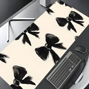 Bow Pattern Design Mouse Pad, Rectangle Gaming Mouse Pad, Non-slip Mousepad, Office Desk Keyboard Mouse Mat for Home Office Game Room Desk, Desk Accessories, Gaming Accessory