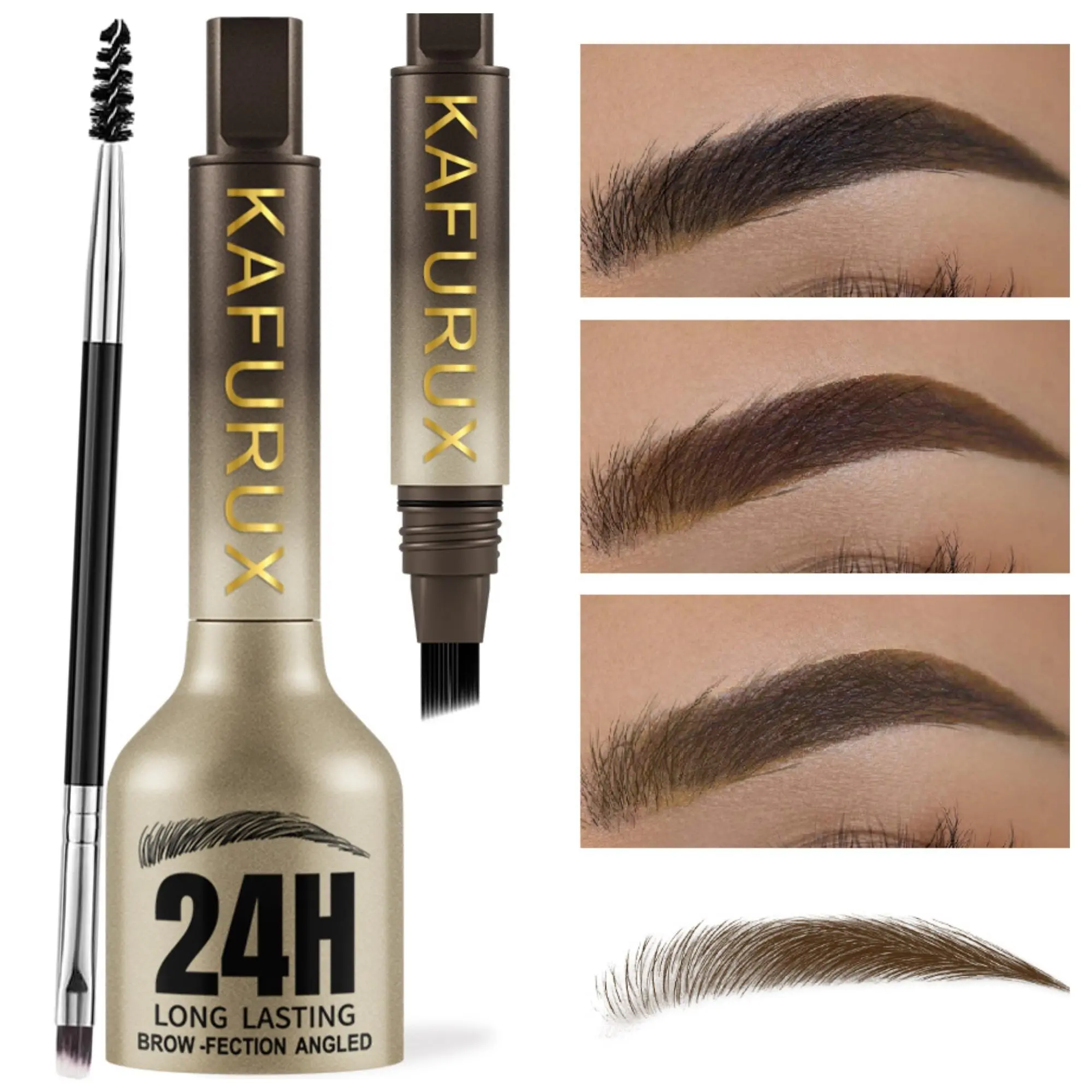 Waterproof Eyebrow Pencil, 2/3 Counts Long-Lasting Durable Curved Brow Styling Precisely Sculpted Brows Eyebrow Pen, Easy-to-Use Makeup Tool, Accessories for Women & Girls, Cosmetic Eyebrow Products