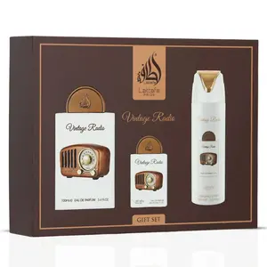 Lattafa Pride Vintage Radio 3-Piece Eau de Parfum Gift Set | A Static of Spice, A Signal of Smoke (Gift Set)