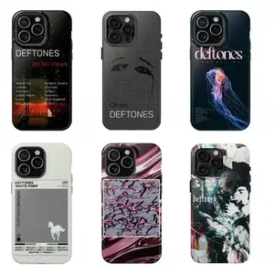 Six Deftones-themed phone cases—featuring designs inspired by albums such as *Koi no Yokan*, *Ohms*, *Gore*, and *White Pony*—are available for the iPhone 11–17 Pro Max/Plus series and Samsung Galaxy S23– series, making them the perfect gift for fans.