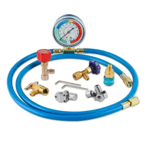 134A Refrigerant Charging Kit with Bullet Piercing Valve and Self-Sealing Can Connector 134A