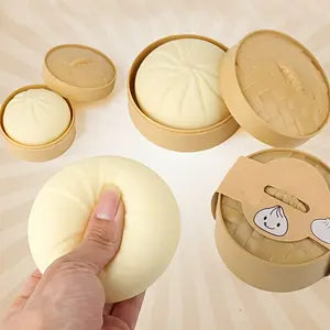 Dumpling Kawaii Squishies Stress Ball Fidget Toy, 1/2/4 Counts, Unisex, Anxiety Relief Products, Adult Toy, Anti-Stress, Sensory Toy
