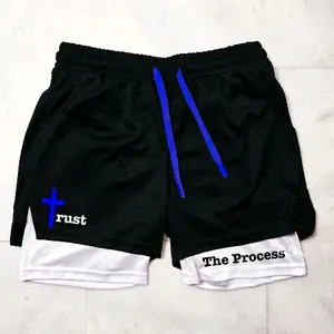 Trust the Process"  Performance Gym Shorts - Compression Double Layer Polyester Fitted Style