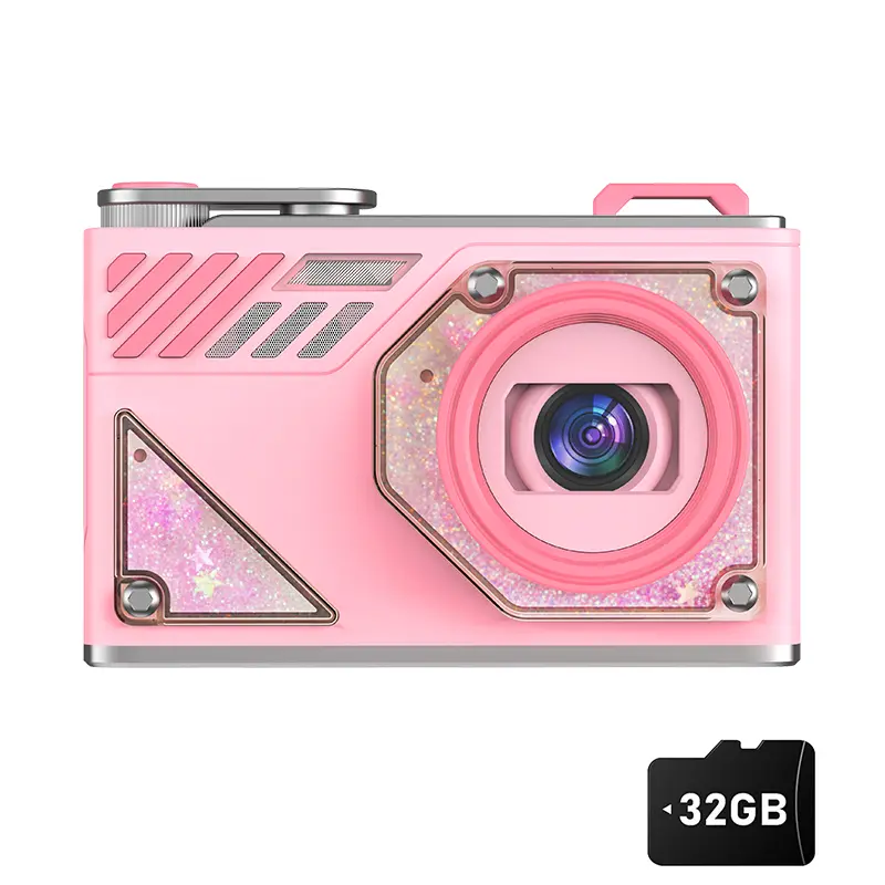 Digital Camera for Photography, Vlogging Video Camera with 2.4'' Screen, 32GB SD Card, Point and Shoot Compact Travel Vintage Cameras