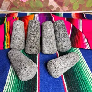 Tejolote Manita de Piedra Volcánica Natural Stone Tools for Traditional Cooking and Grilling