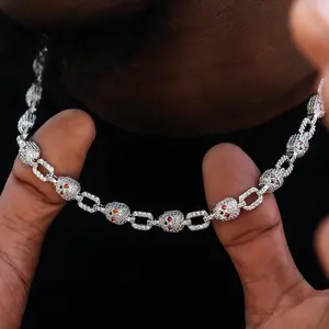 Pave Skull Chain | 14k White Gold Plated, Hand-set stones, Perfect VDAY Gift