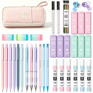 【Get 1 by Gift】Four Candies 36PCS Aesthetic School Supplies, Mechanical Pencils 0.5mm, 0.7mm, 0.9mm & 2.0mm with 624PCS Lead Refills, Cute Mechanical Pencils for Writing, Drawing & Drafting, Student Essentials, Back to School Supplies Shopping