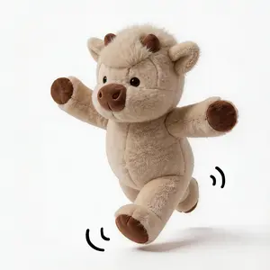 RunRun Cow 15" Stuffed Animal Cow Plush Highland Baby Bull Toys Cattle Doll Gifts for Adults & Kids Birthday