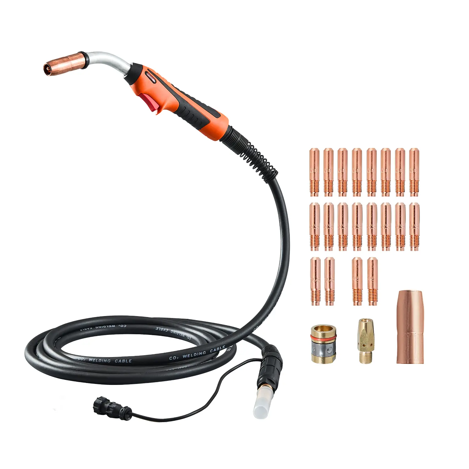 【summerfinds】VEVOR 250Amp Mig Welding Gun with 15FT Cable, Compatible with Millermatic 200, 210, 212, 250, 250X, 251, 252 Welders, Suitable for 0.030", 0.035" and 0.045" Welding Wires