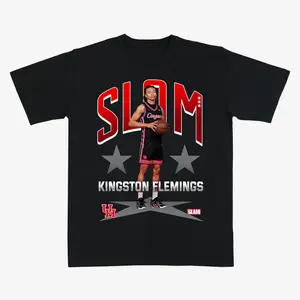 Kingston Flemings Houston Basketball T-Shirt – SLAM Graphic Tee for College Hoops Fans Streetwear Style Men's Tops