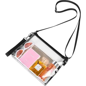 Clear Purse Stadium Approved Clear Bag with Removable Straps for Work Sporting Events and Concert