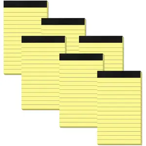 Small Note Pads 3x5 Yellow Pocket Writing Pads 6 Pack Lined Notepads Yellow Small Pads of Paper 3x5 Inch with 30 Sheets per Notepad 80Gsm Paper Pads Mini Note Pads 3x5" Pocket Notepads for  Office
