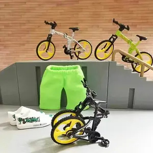 Mini Alloy Mountain Bike Model, Foldable Finger Bicycle, Mini Stress Relief Toy, Metal Cast, Perfect Gift for Enthusiasts & Collectors, Stress Relief Fidgeting