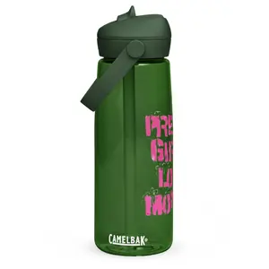 Flip straw water bottle