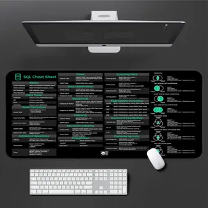 SQL Cheat Sheet Desk Mat for database administrators, analysts, and programmers, Quick Key, Large Anti-Slip Keyboard Pad
