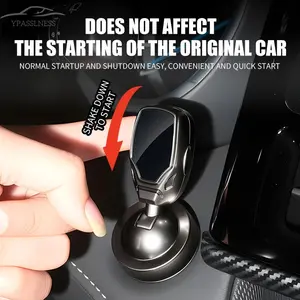 New Car One-Button Start Switch Cover, Full Metal Decoration, Ignition Key Protector, Interior Decorative Button, Automotive Accessories, Vehicle
