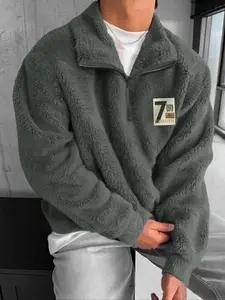 Men's Half-Zip Fleece Sweatshirt, Multiple Colors Available, Soft and Warm, Perfect for Cold Seasons, Casual Style