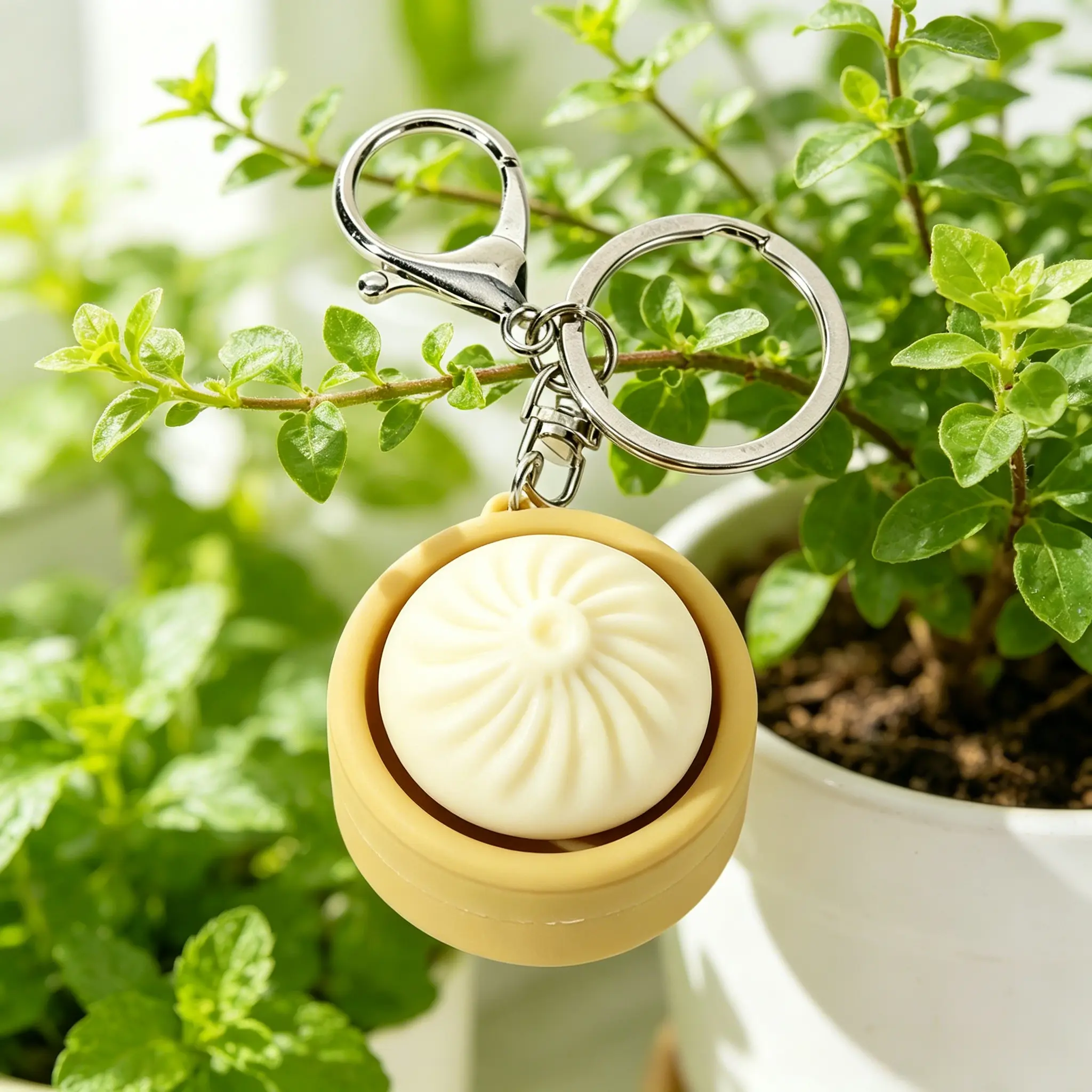 Cute Mini Dumpling Keychain 1pc set