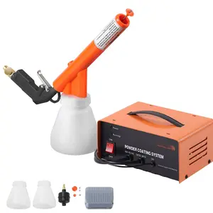 Powder Coating System, 50KV Electrostatic Output Powder Coating Kit With Foot Switch, Spray Gun, Nozzles And Powder Cups, Powder Coating Equipment For Home DIY And Commercial Production