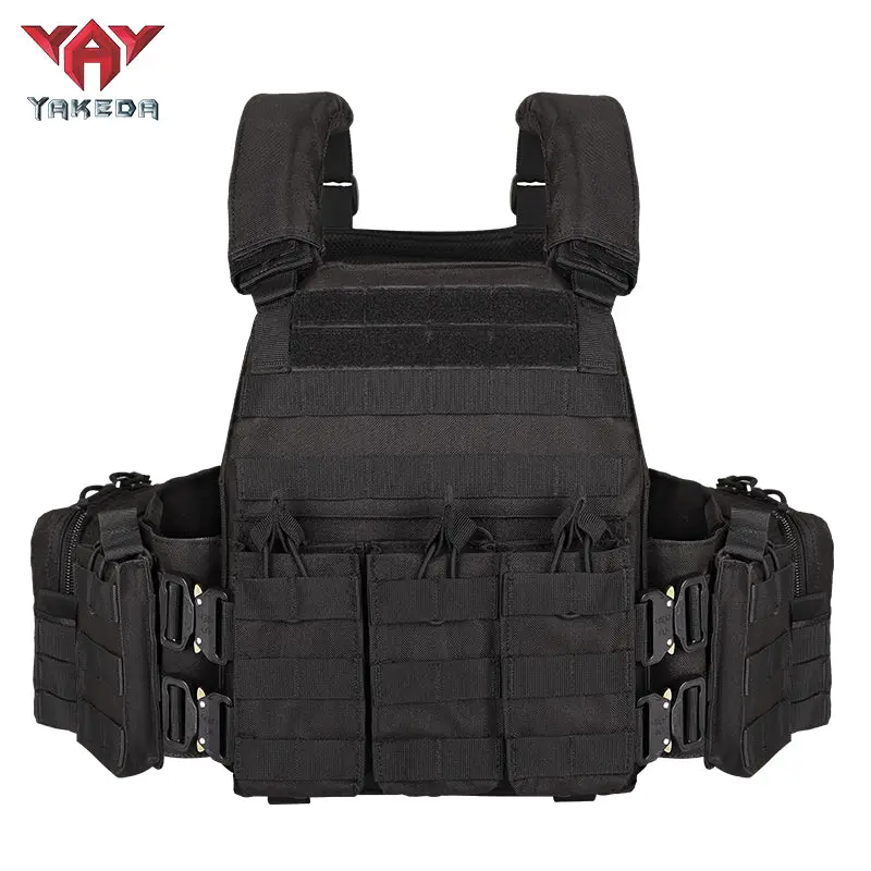 YAKEDA VT-6031-6 Active Tactical Chest Vest, 600D Polyester Tactical Gear, Protective Equipment for Sports Activities