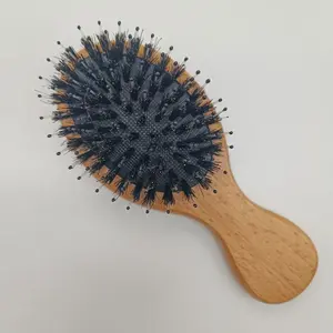 Pig Bristle Comb Long Hair Cushion Massage Head Acupressure Home Portable Airbag Comb, Scalp Massager Tool for Relaxing & Stress Relief