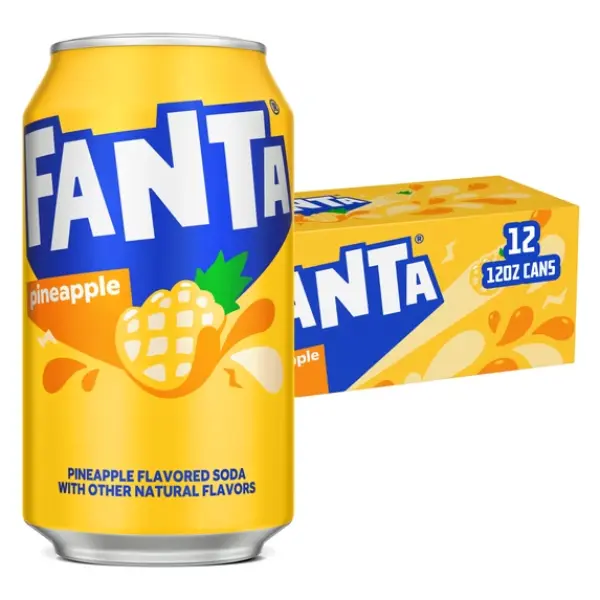 Fanta Pineapple Fizzy Drink Soda Pop - 12 fl oz Cans, 12-Pack Fridge Pack