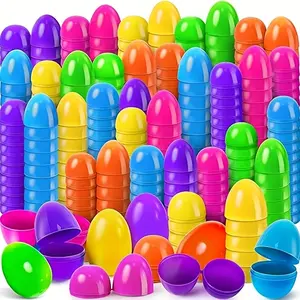 50/100pcs Plastic Easter Eggs Colorful Bright, Ideal for Easter Egg Hunts, Surprise Egg Activities, Toddler Pretend Play, Valentine Easter Decorations