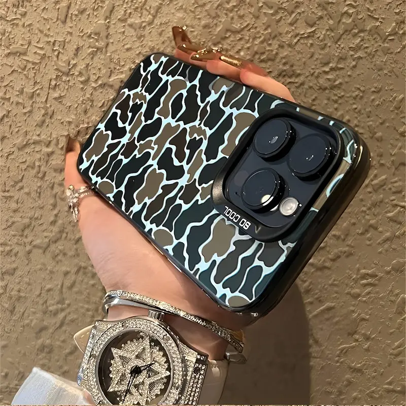 Vintage Sitka Camo Black Shockproof MagSafe Phone Case with Cover, Fingerprint Resistant, Flexible Bumper, Hard PC Back for Multiple iPhone Models (7/8/X/XR/11/12/13/14/15/16/17 Pro Max Plus Air) - Mobile Phone Accessory, Frosted Matte Look, Matte Stays C