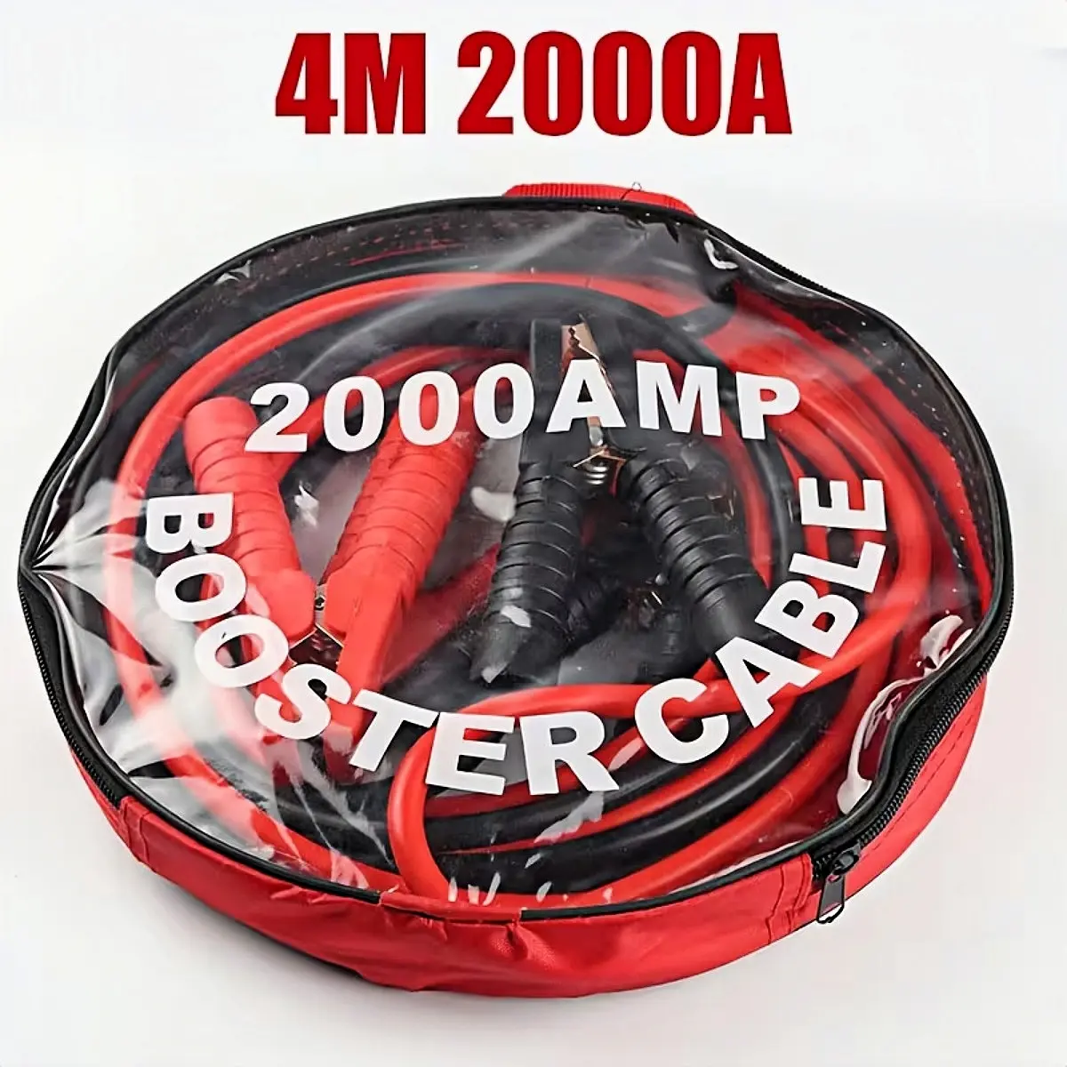 Multi-Vehicle Jumper Cables, 2000A Heavy Duty for Car Truck Motorcycle ATV, All Weather & Tangle-Free, Secure Adapter for Reliable Start