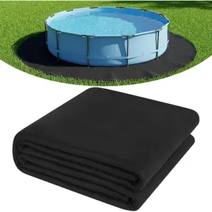 15 FT Round Pool Liner Pad for Above Ground Pools Durable Eco-Friendly Geotextile Pool Mat Prevents Punctures for Under Pool Bottom Protection Black