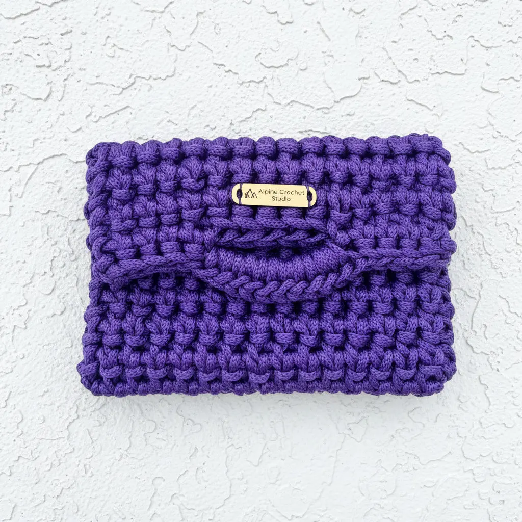 Handmade Crochet Wallet in Purple | The Nina
