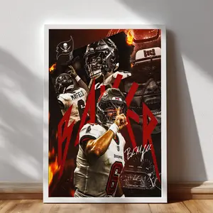 Baker Mayfield Poster, Football Sports Art Print, Football Wall Art, Unframed Print for Fans