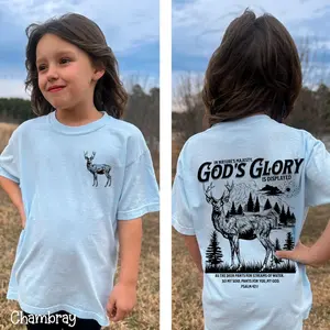 Kids Christian Deer Toddler Shirt ,Christian Tshirt for Boys Bible Verse T-shirt Jesus Tee Youth Baptism Gift for Deer Hunter T Shirt