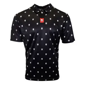 Bolt Skull Patterned Performance Polo