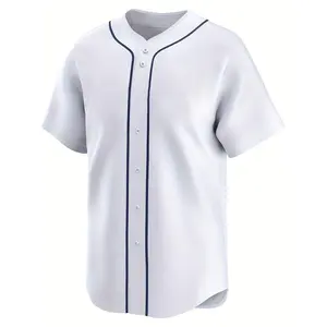 Men'S Seattle # 44 Embroidery Baseball Jersey, Moisture Wicking, Breathable And Lightweight, UV Protection, Fade Resistant, Slightly Stretch Breathable Button Sports Uniform For Training Party, As Gifts For Baseball Fans