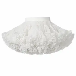 Girl's tutu dress large fluffy version bunny dress milky apricot tutu dress with shotr cream-colored ballet princess dress