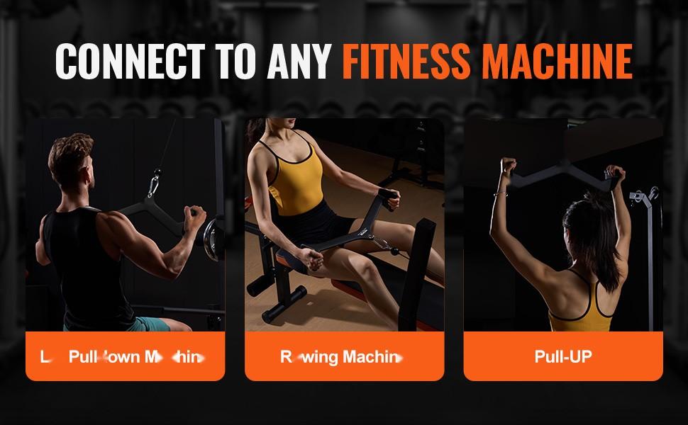 Lat Pulldown Bar Attachment For Cable Machine With V-Bar And T-Bar Handles | Durable Home Gym Accessory For Lat Pull-Down Exercises, Strength Training, Cable Crossovers, And Multi-Gym Fitness Equipment, Easy Installation Lat Pulldown Bar Attachment For Cable Machine With V-Bar And T-Bar Handles | Durable Home Gym Accessory For Lat Pull-Down Exercises, Strength Training, Cable Crossovers, And Multi-Gym Fitness Equipment, Easy Installation