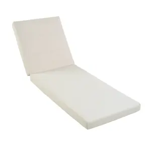 Christopher Knight Home Beige Waterproof Patio Chaise Cushion