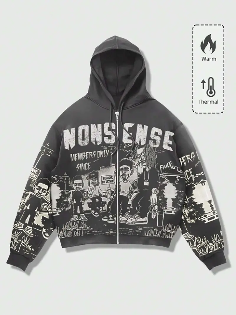 Streetwear gray hoodie - TikTok Shop