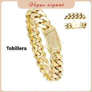 New Anti-Rust 8mm Cuban Link Anklet 14K Gold-Plated Waterproof Fade-Proof Hypoallergenic Foot Bracelet 8.5 9.5 10.5 inch Timeless Shine Jewelry Gift for Men Women