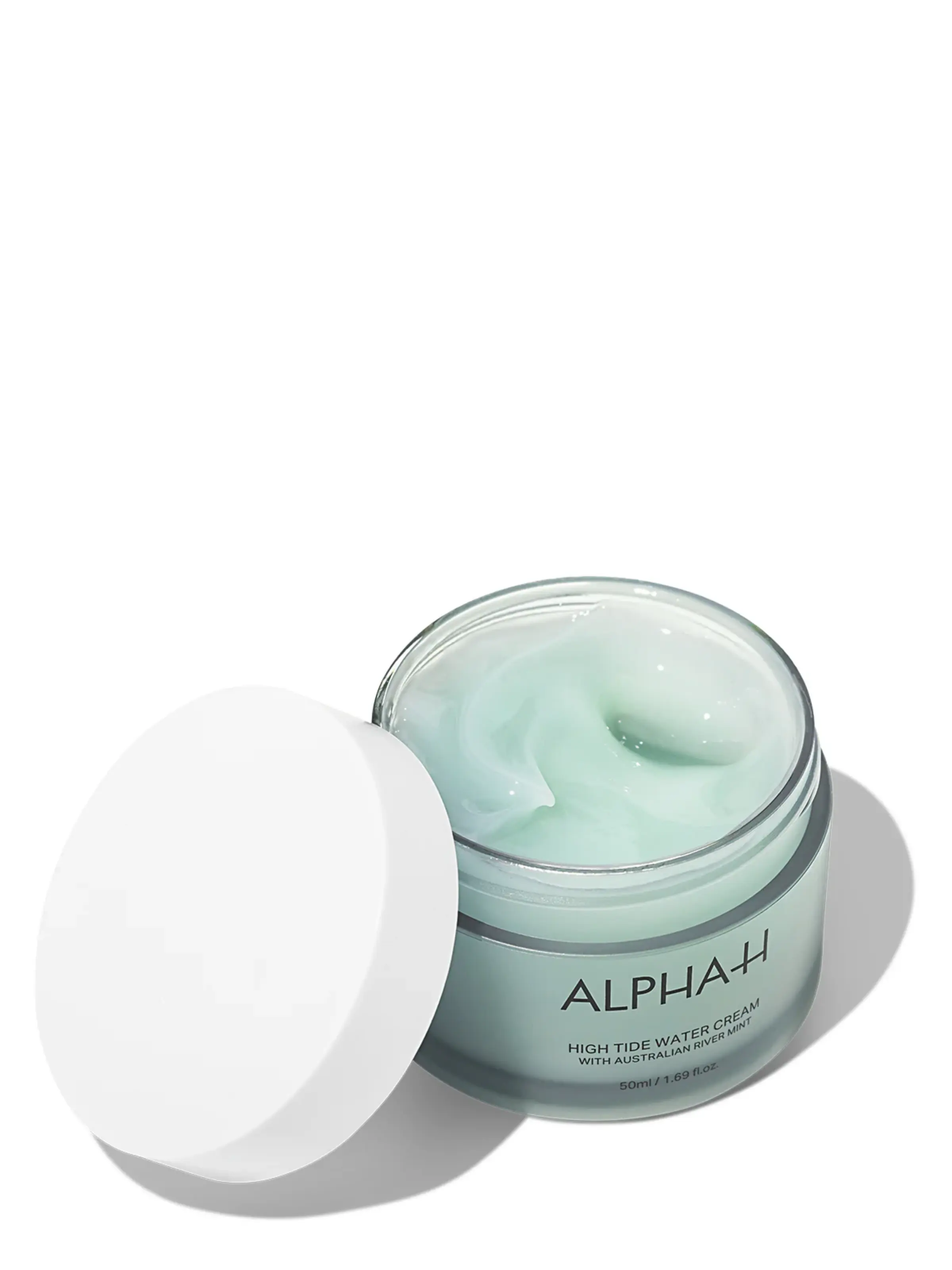 alpha-h High Tide Water Cream, Hydrating Water Gel to Plump & Smooth Dry Skin, with Cooling Australian River Mint, Vegan Moisturizer, 1.69oz, Hydrate, Moisture, Cooling Mint, Face Neck