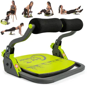 Abdominal muscle training machine, adjustable resistance crunches fitness equipment, automatic rebound abdominal muscle curling machine, suitable for core exercise, abdominal shaping training equipment