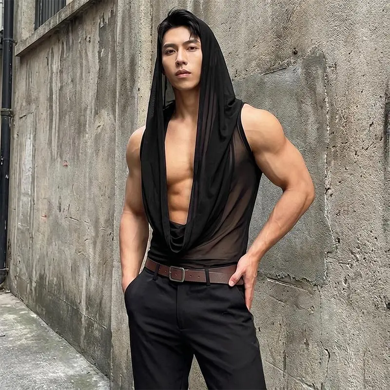INCERUN Men's Dark Academia Wide-Leg Pants with Asymmetrical Flap and Frog Closures, Opium Core Style with Dramatic Flowy Silhouette, Fashion, Vintage, Menswear, Trouser, Leg Elongation, Wide-Leg Cut